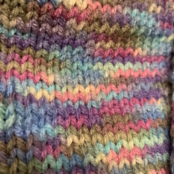 🧶Handmade multicoloured mittens with finger flap - Picture 2 of 6